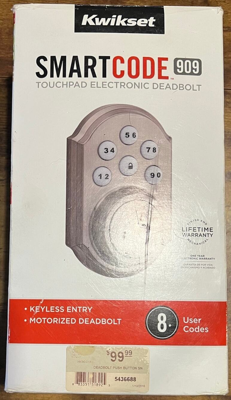 New Kwikset Smart Code 909 TouchPad Electronic Deadbolt Door Lock 8 User Codes